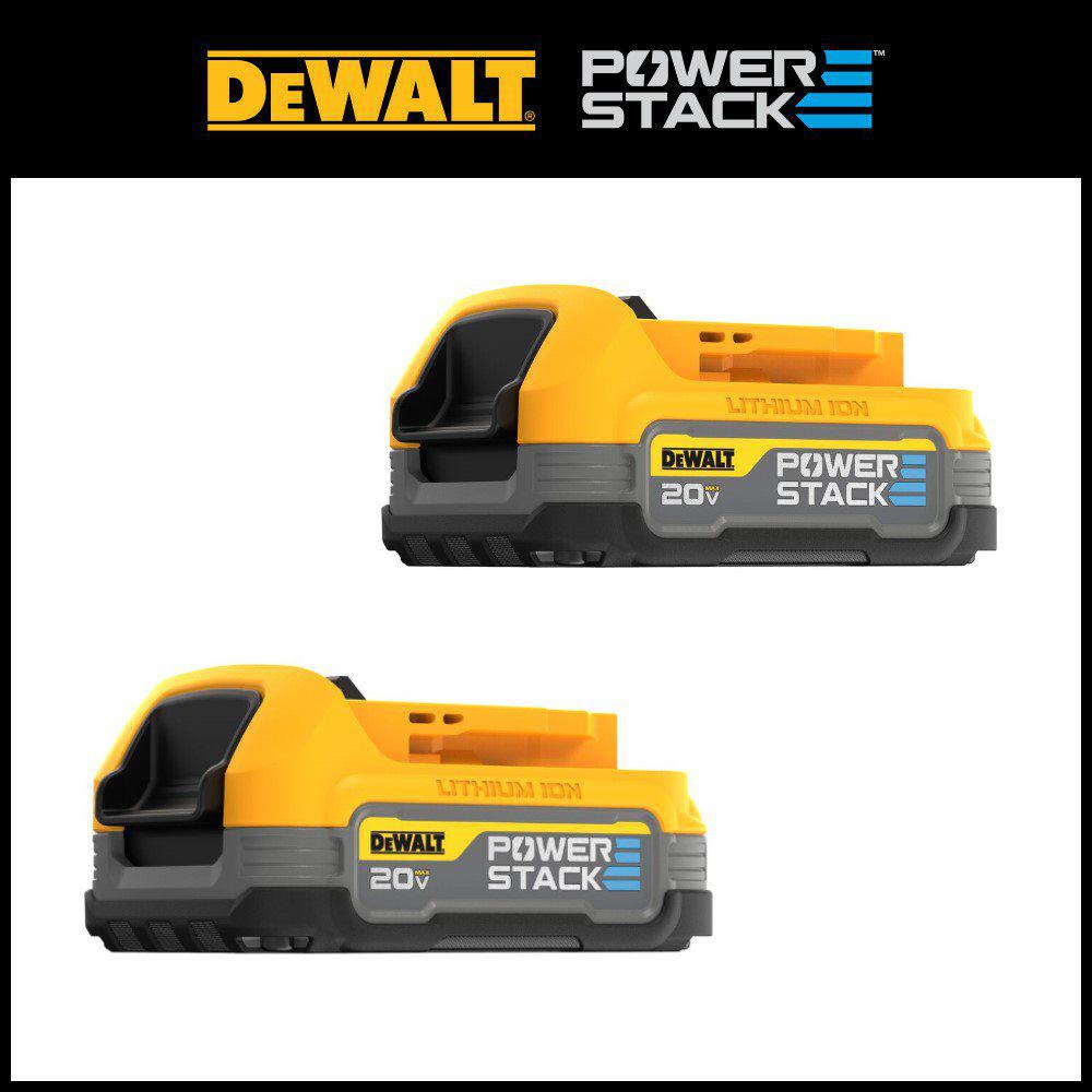 DeWalt 20V MAX XR POWERSTACK DCBP034-2 1.7 Ah Lithium-Ion Compact Battery 2 Pc
