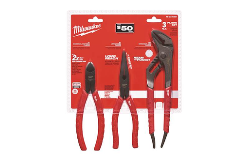 [48-22-6331] Milwaukee 3 Pc Forged Alloy Steel Reaming Pliers Set