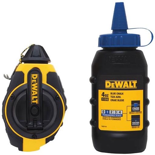 [DWHT47373L] DeWalt 4 Oz Blue Chalk and Reel Set 100 Ft. Black/Yellow