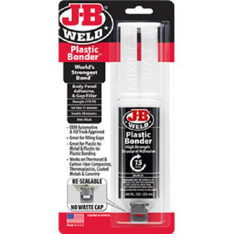 [50139CAN] J-B Weld Plasticbonder Syringe 25Ml Black 25