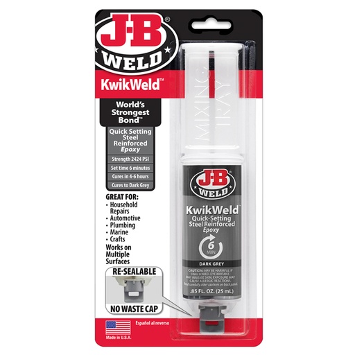 [50176CAN] J-B Weld Kwikweld Syringe 25Ml Dark Gray 25
