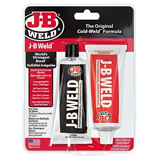 [8281CAN] J-B Weld Professional Steel Reinforced Epoxy, 2 X 50 Oz, Resistant to Fuel, Oil, Gas, Water and Hydraulic Fluids, Ideal for Auto Parts, Tanks, Househo