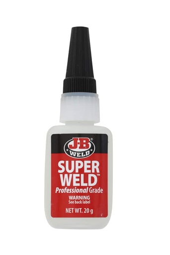 [33120CAN] J-B Weld SuperWeld Professional Grade Instant Adhesive Glue, Clear, 20-g